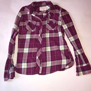 Purple plaid long sleeve